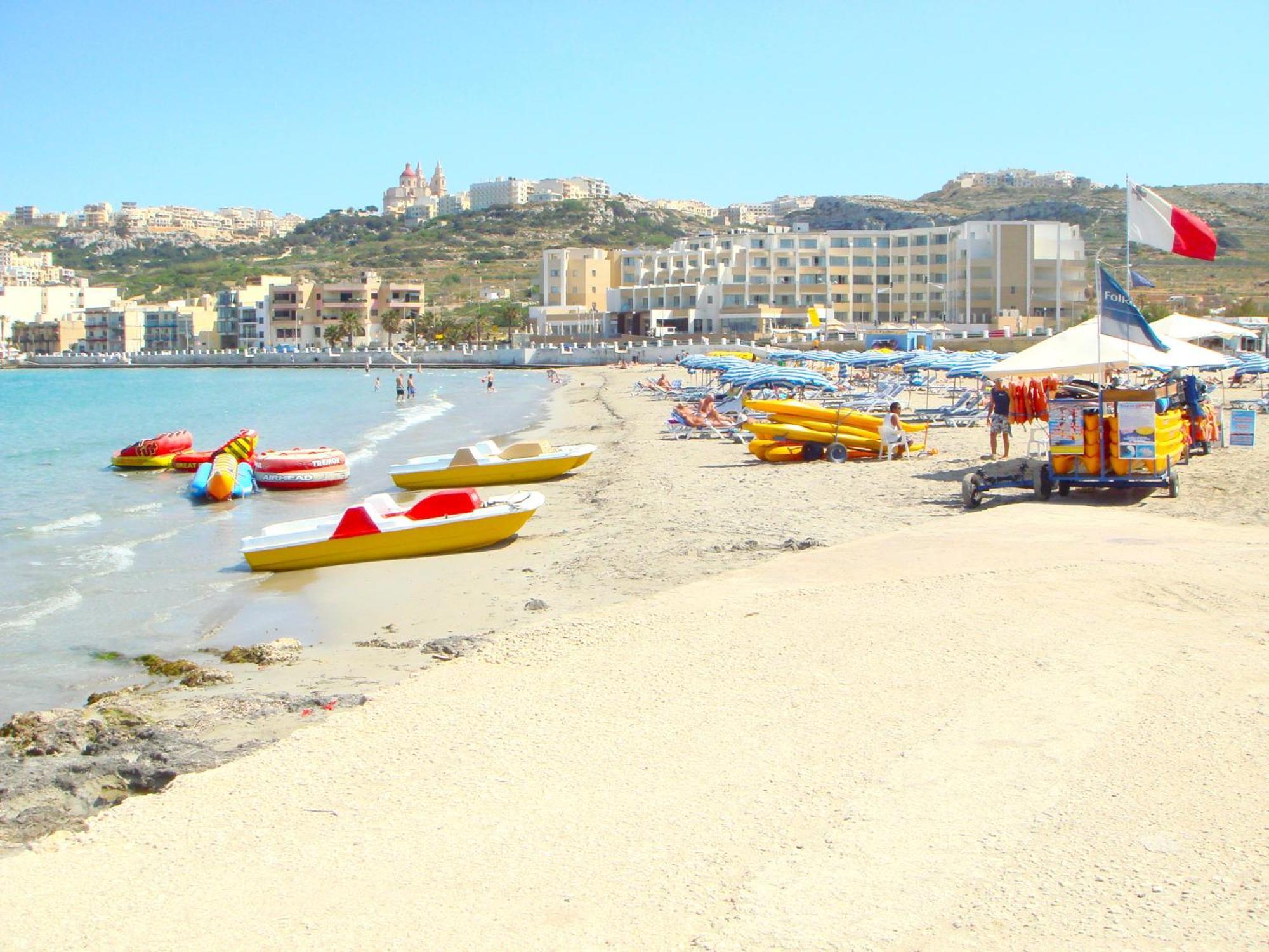 Seafront Apartment Terrace, Lounger & Panoramic Ocean Views Mellieha Luaran gambar